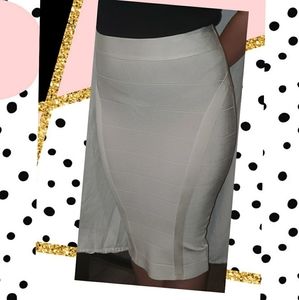 BEBE white high waisted pencil skirt sz S